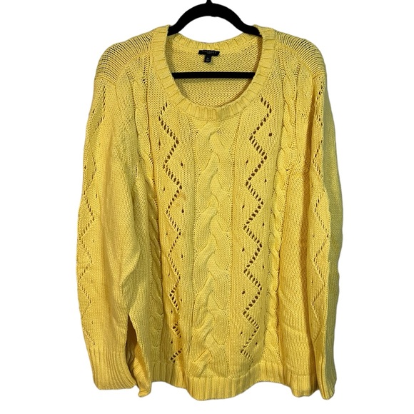 Talbots Sweaters - A Talbots yellow plus size sweater in size 3X